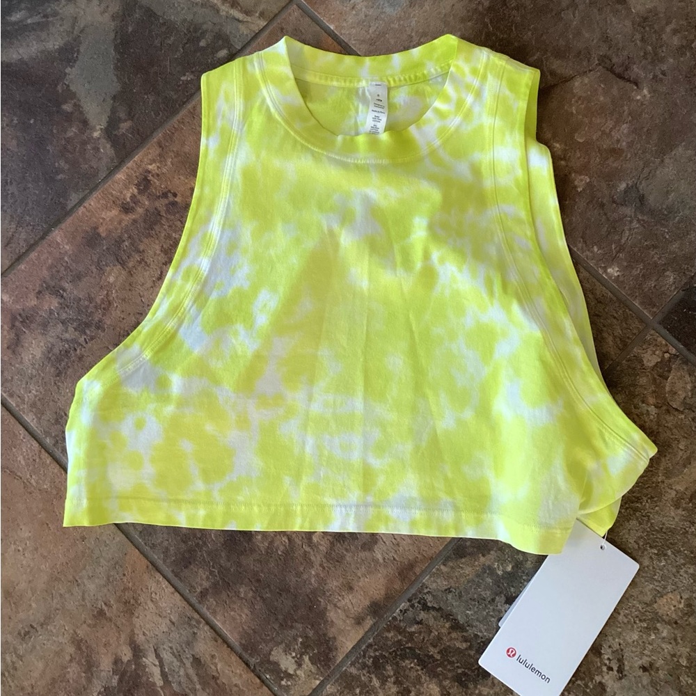 lululemon athletica Neon Lime Tie-Dye Cropped Tank - Picture 4 of 7